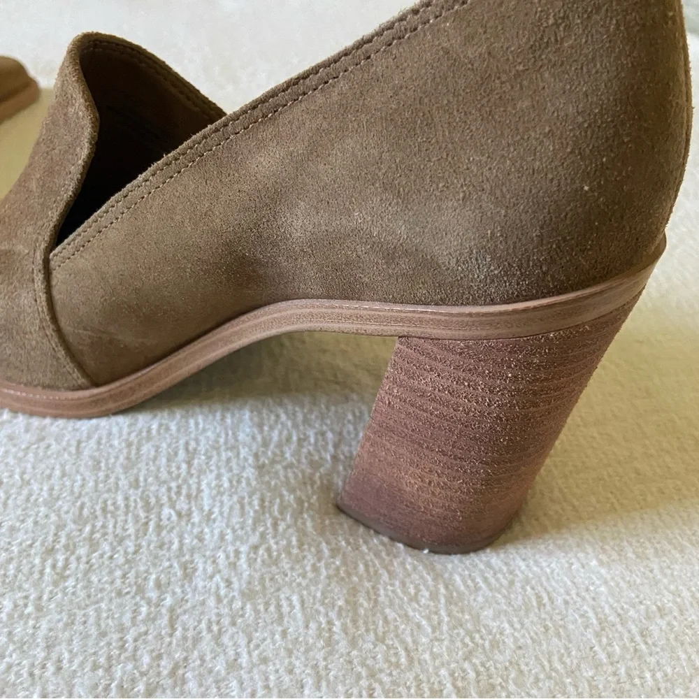 Vince Camuto Wevenly Suede Stacked Heel Pumps